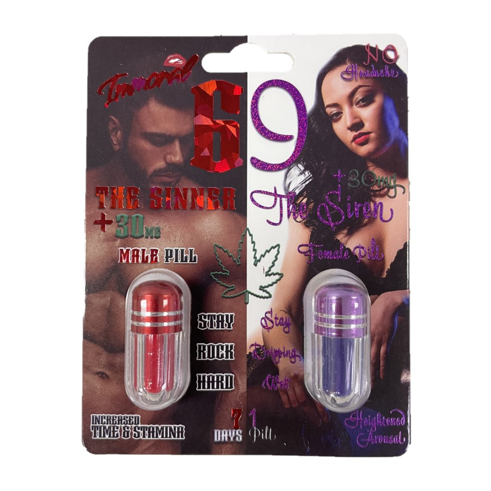 The Sinner & Siren 69 Him & Her 6 Pill Packs