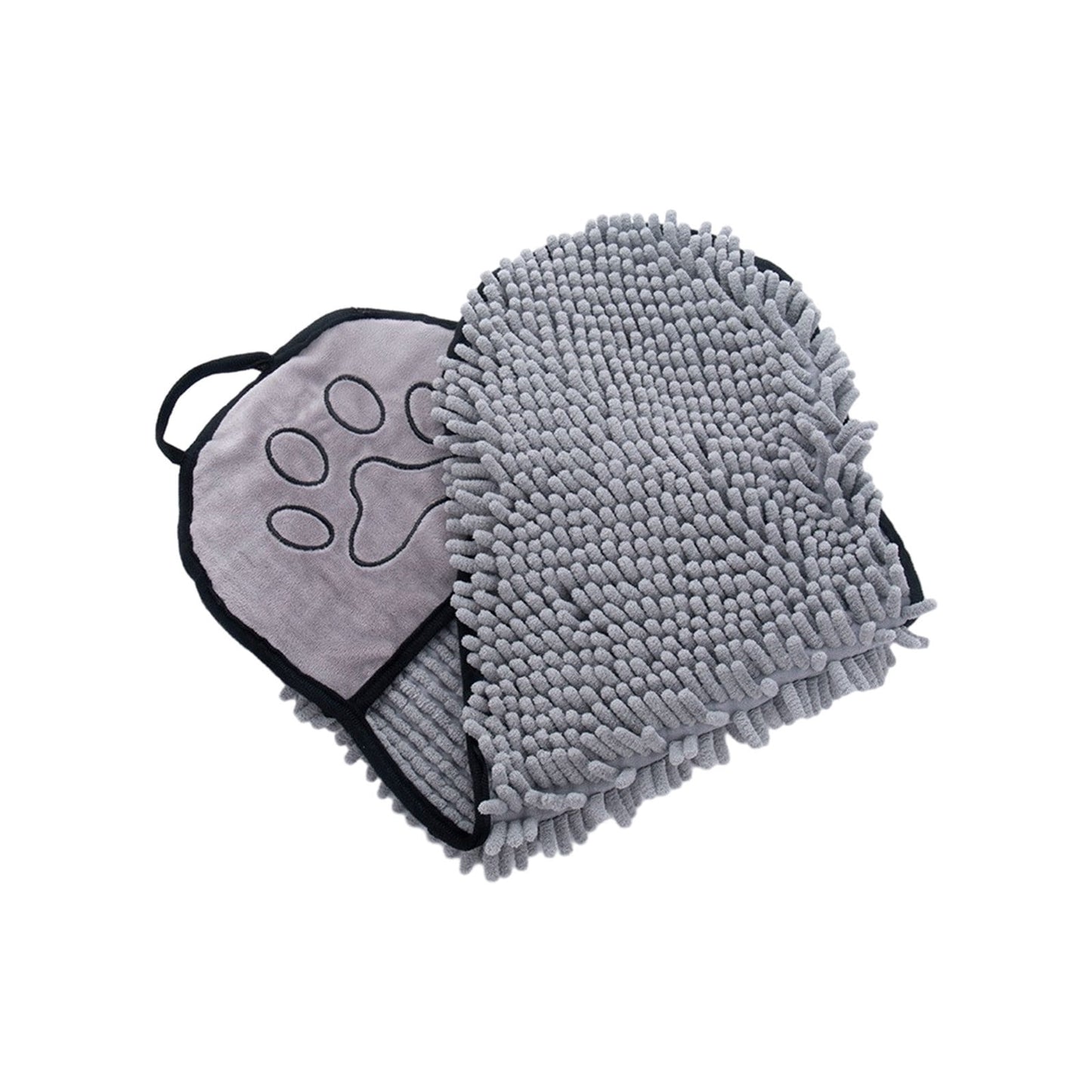 Machine Washable Dog & Cats Bathing Towels Gray