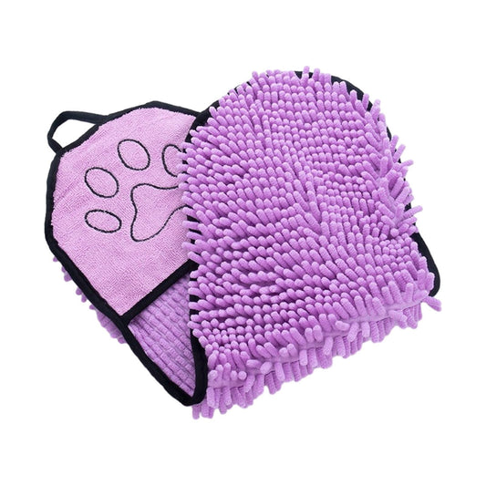 Machine Washable Dog & Cats Bathing Towels Purple