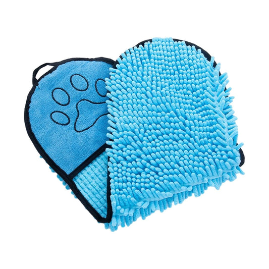Machine Washable Dog & Cats Bathing Towels Blue