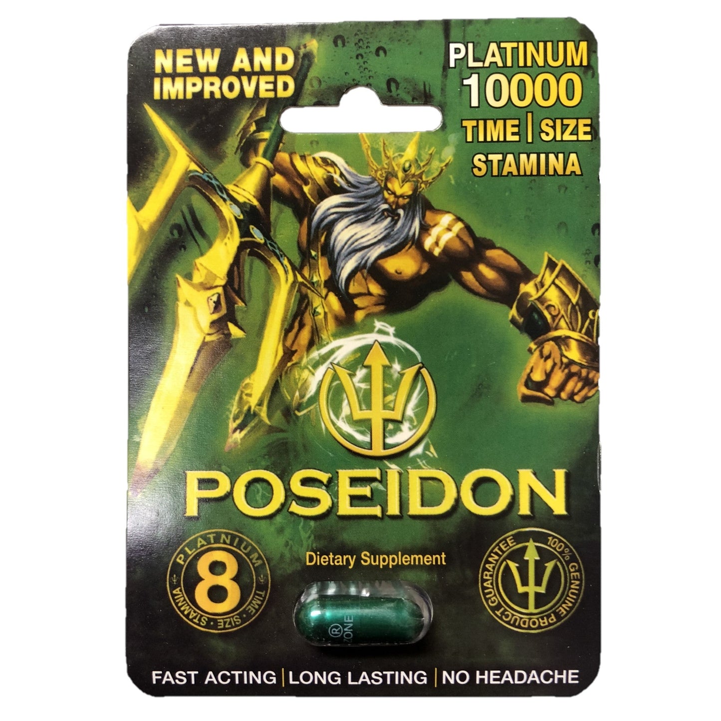 Poseidon Green Platinum 10000 5 Pill Packs