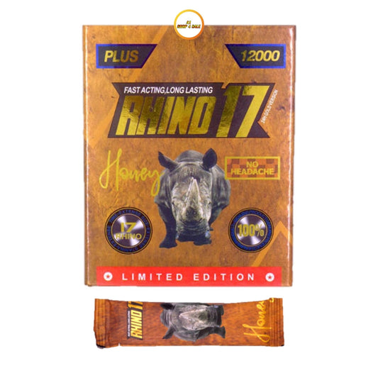 Rhino 17 12000 Honey 5 Sachet Packs