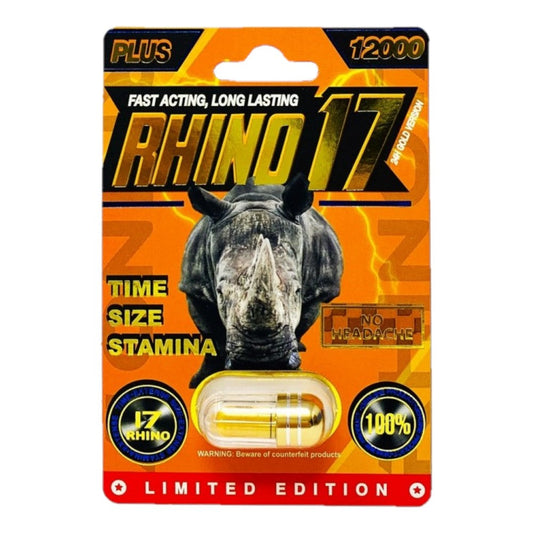 Rhino 17 12000 Plus 5 Pill Packs