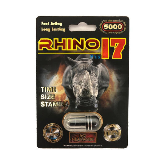 Rhino 17 5000 Plus 5 Pill Packs