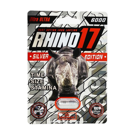 Rhino 17 6000 Plus 5 Pill Packs