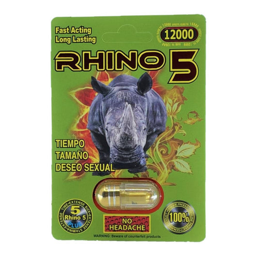 Rhino 5 12000 5 Pill Packs