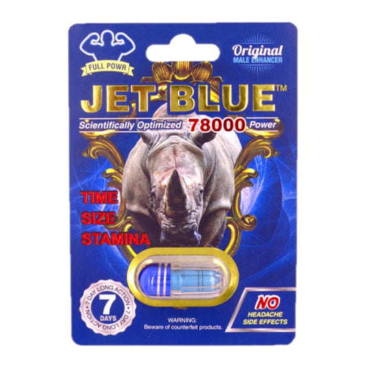 Rhino Jet Blue 78000 5 Pill Packs