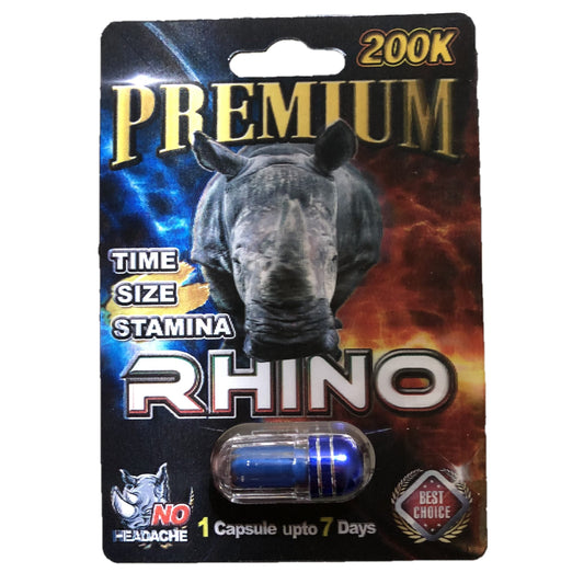 Rhino Premium 200K 5 Pill Packs